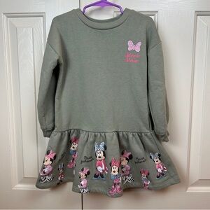 Disney Minnie Mouse Grey Graphic Long Sleeve Dress